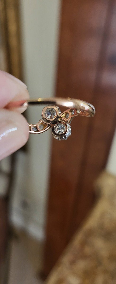 Belle Epoque/edwardian 18ct Gold And Diamond Ring -photo-4