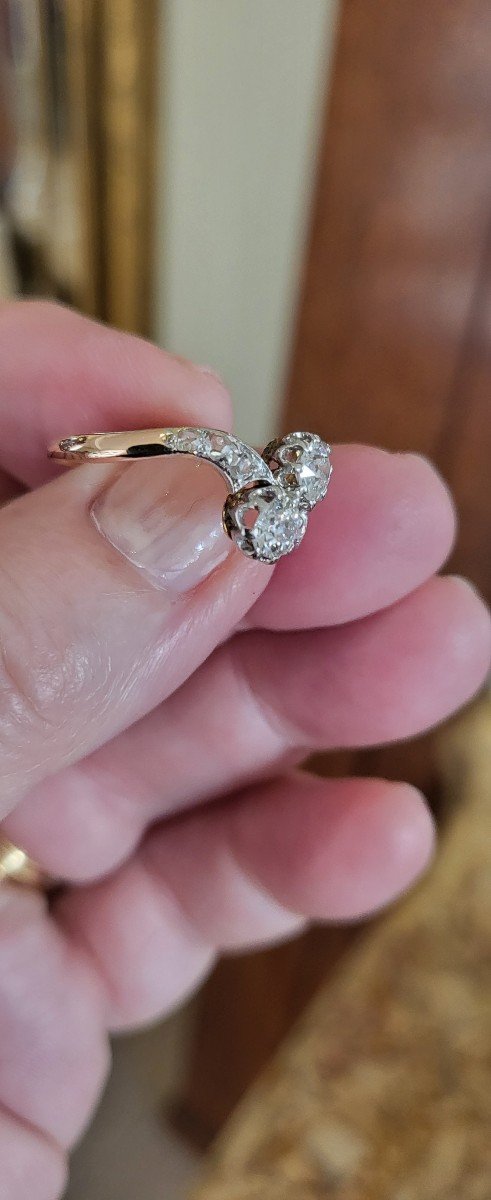 Belle Epoque/edwardian 18ct Gold And Diamond Ring -photo-4