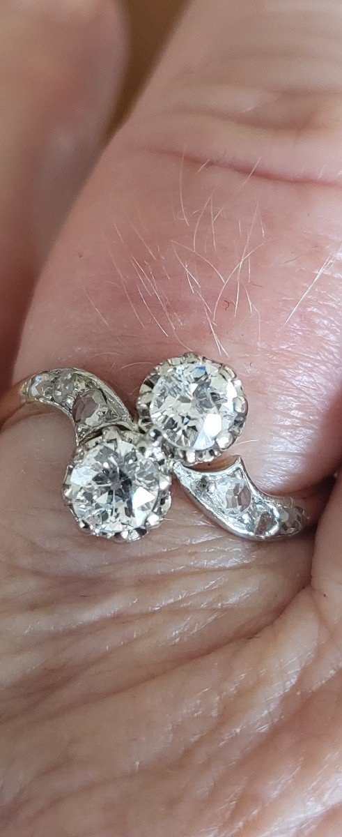 Belle Epoque/edwardian 18ct Gold And Diamond Ring -photo-8
