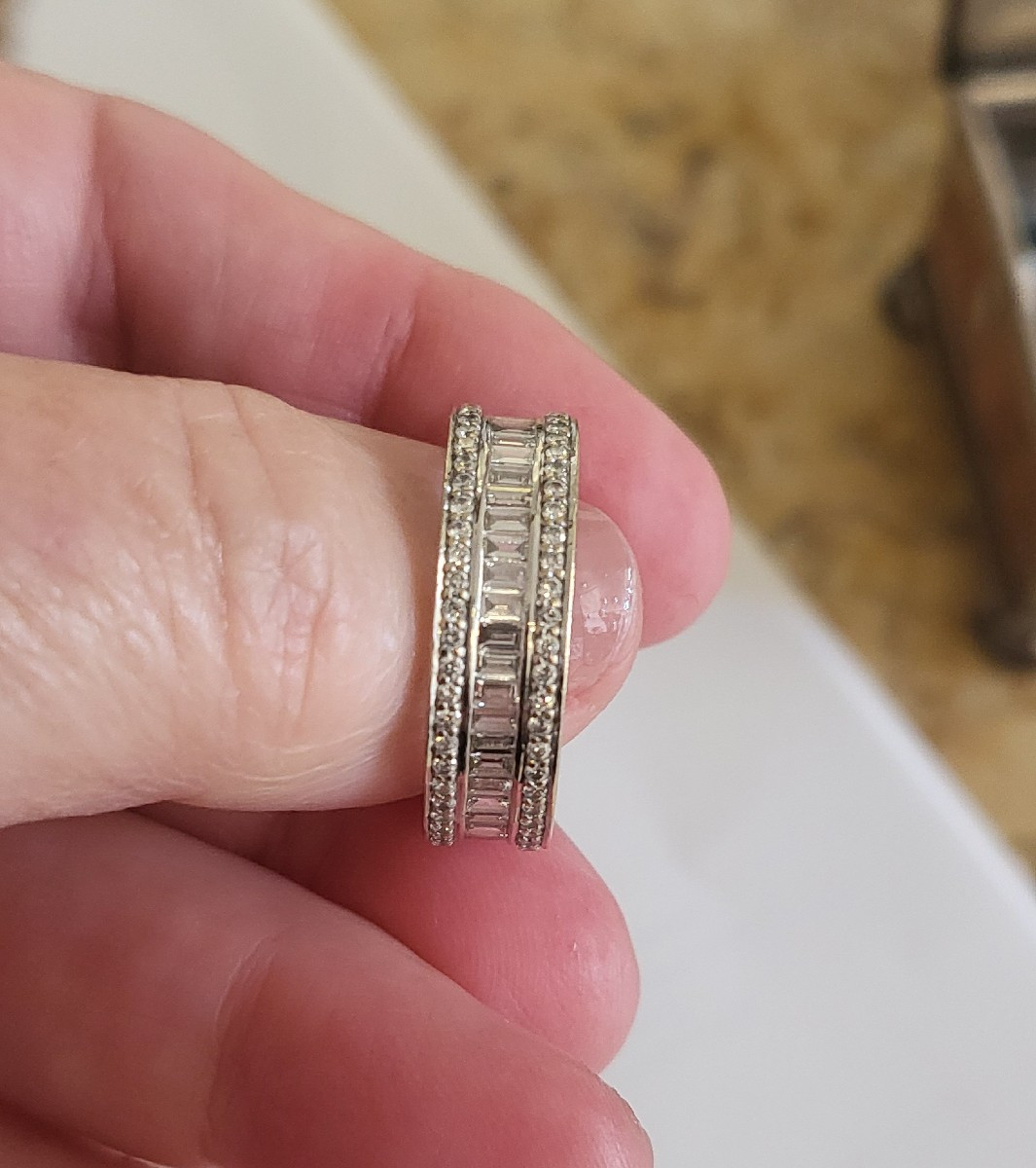 Bague Serti d'Un Triple Serti Di Diamants (2.89ct)  En Or 750-photo-2