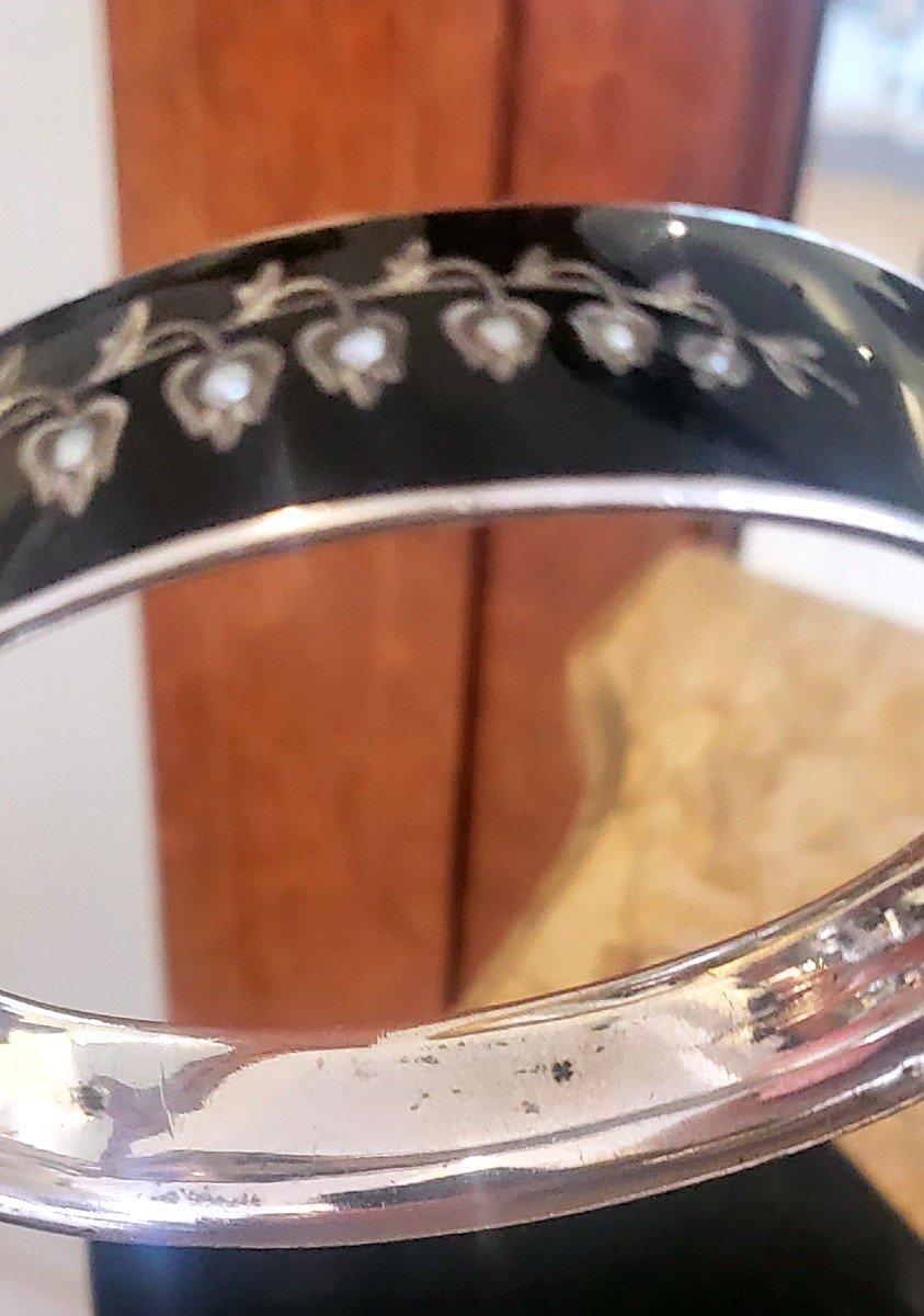Napoleon 111 Austro-Hongrois Bracelet En Argent et  Émail -photo-4