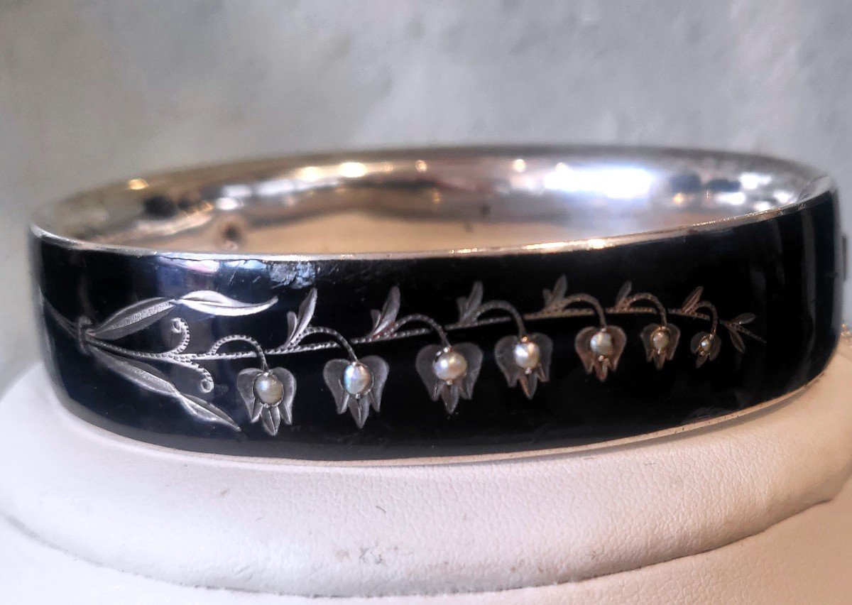 Napoleon 111 Austro-Hongrois Bracelet En Argent et  Émail 