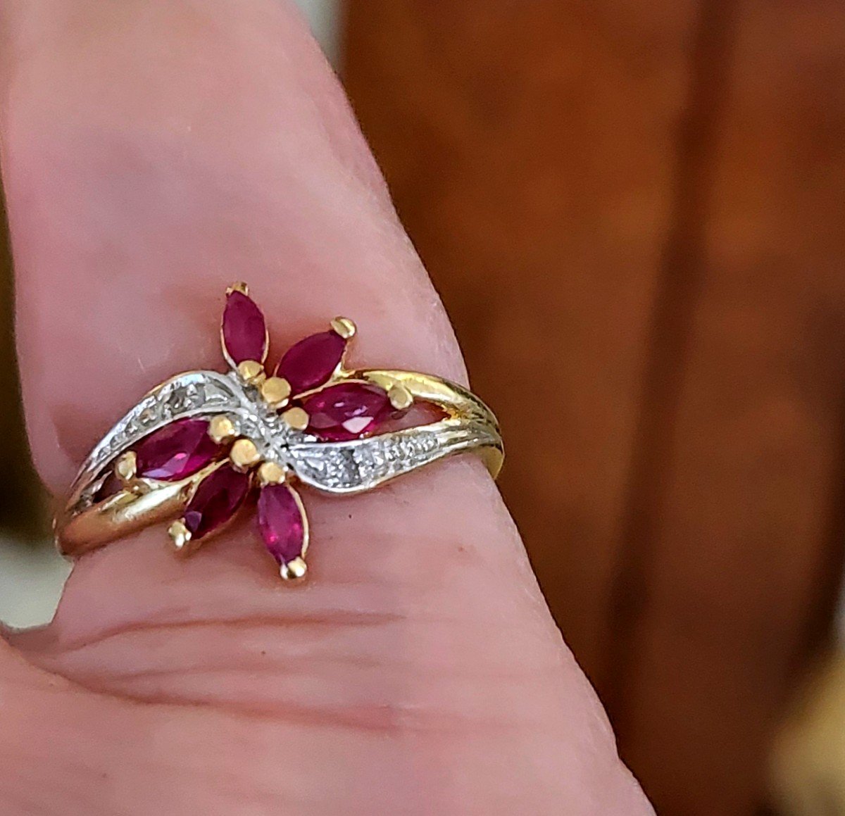 Vintage 18ct Gold And Ruby Ring-photo-2