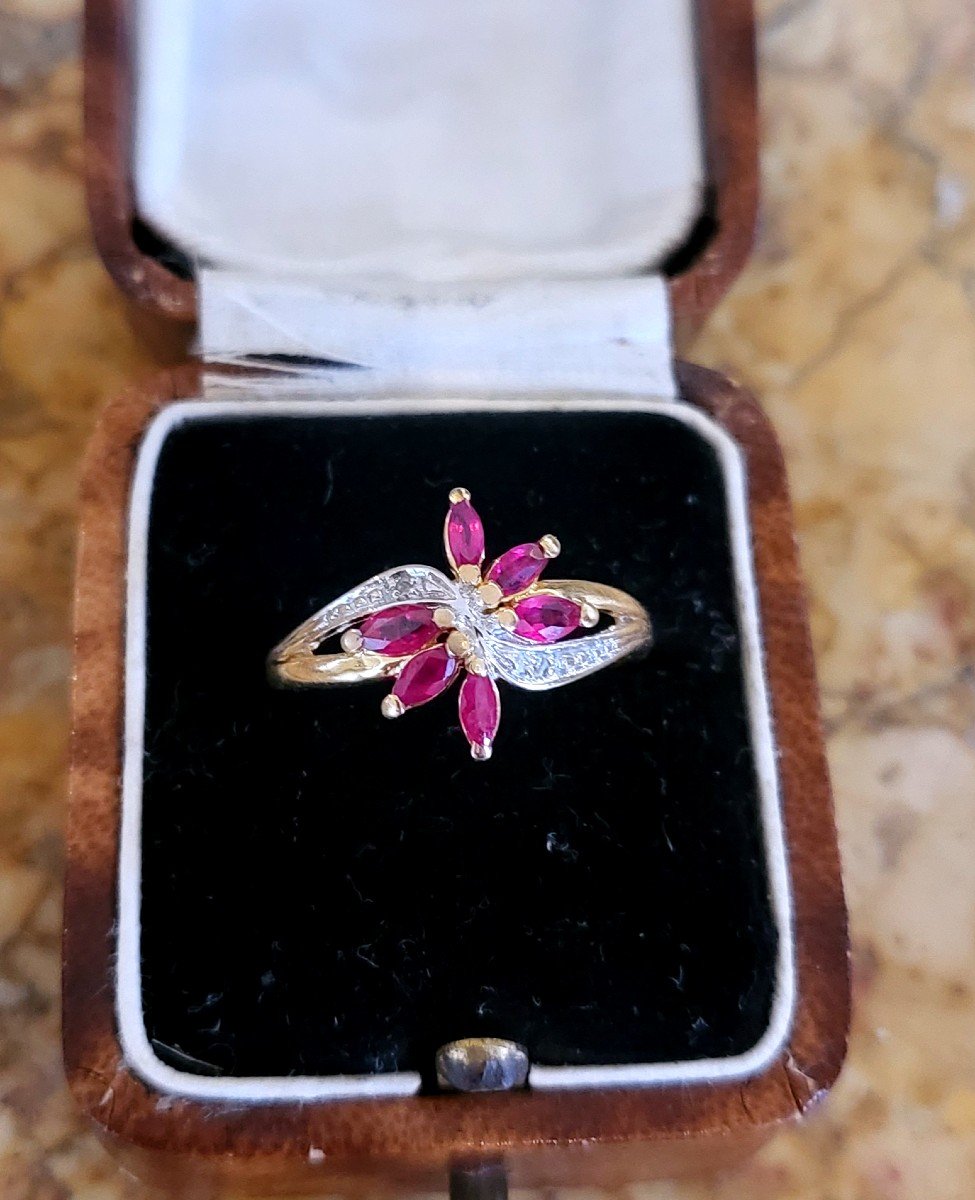 Vintage 18ct Gold And Ruby Ring-photo-1
