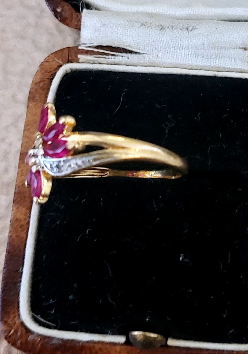 Vintage 18ct Gold And Ruby Ring-photo-5