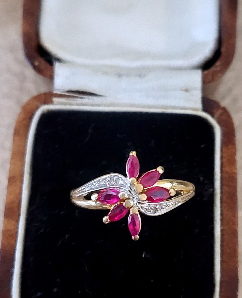 Vintage 18ct Gold And Ruby Ring-photo-6