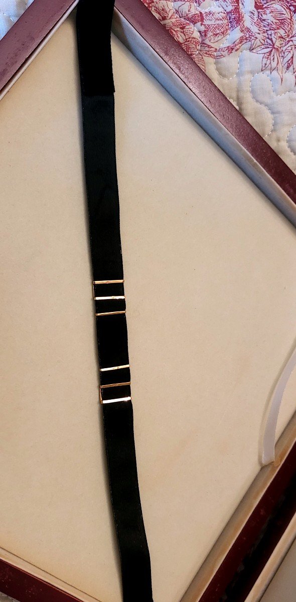 Rare Belle Epoque Collier De Chien Platine Et Or18ct -photo-4