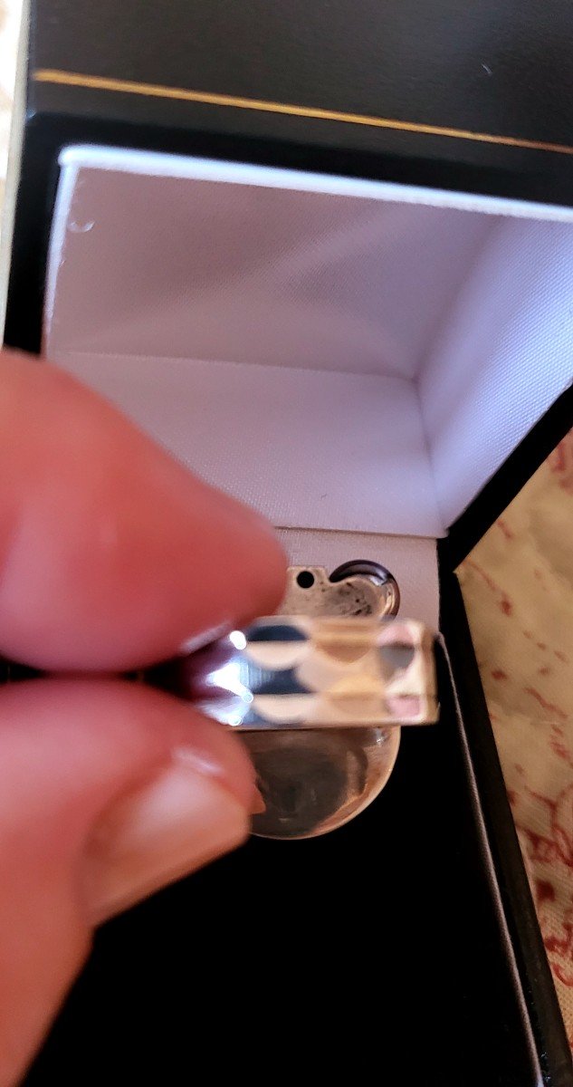 Vintage Ring - Carbochon Rubies, Mabé Pearl Set In Silver-photo-3