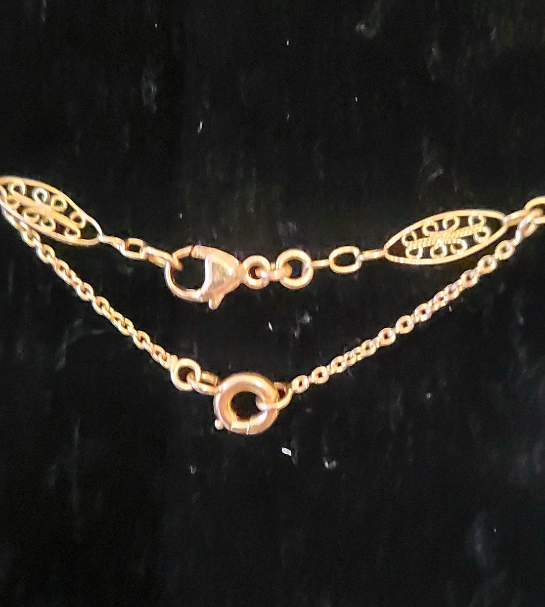 Belle Epoque Collier Feston En Or 18ct  -photo-3