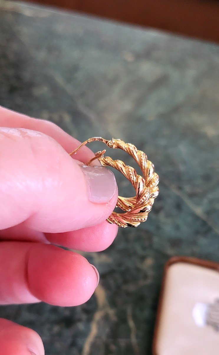 Creoles "Vintage" En Or 18ct -photo-1