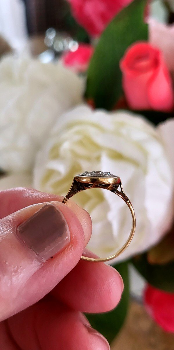 Art Deco 18ct Gold And Diamond Ring -photo-3