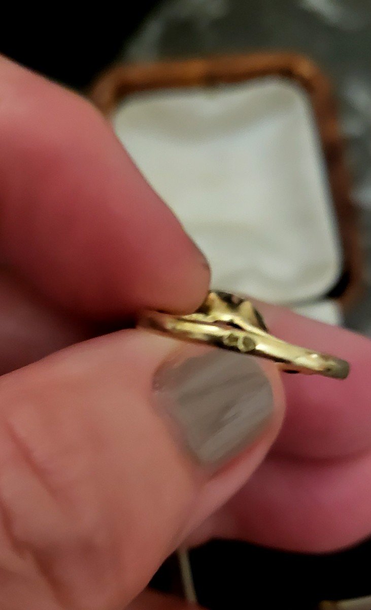 Art Deco Ring In 18ct Gold And Platinum-photo-3