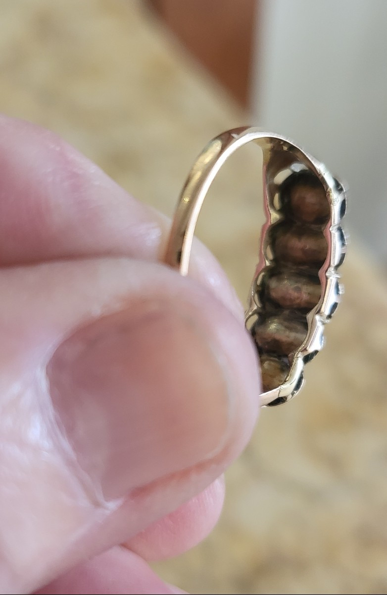 Rare Louis XV1 Directoire - Empire-consulate Garter Ring  -photo-3