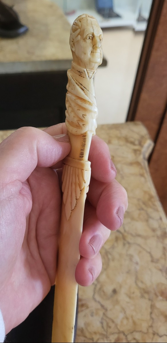 Ivory Page-turner From The Empire-consulat Period-photo-1