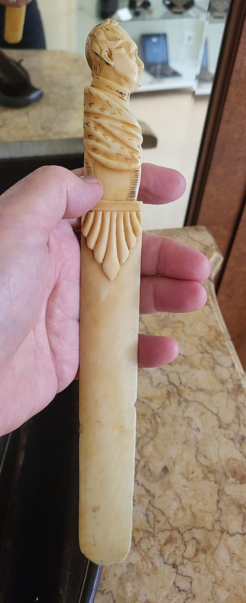 Ivory Page-turner From The Empire-consulat Period-photo-3