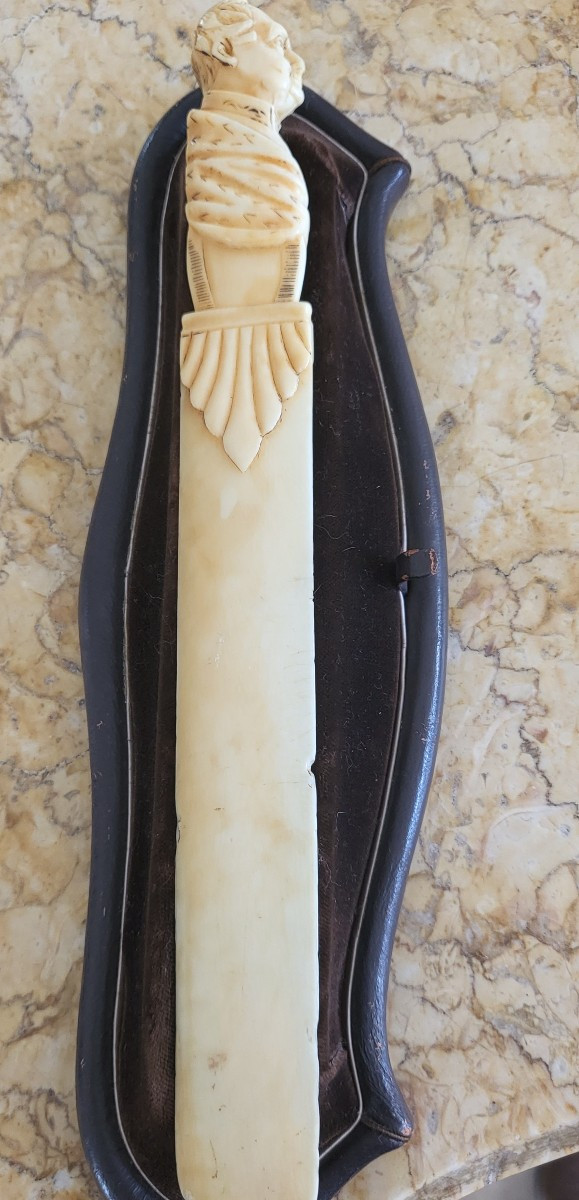 Ivory Page-turner From The Empire-consulat Period-photo-6