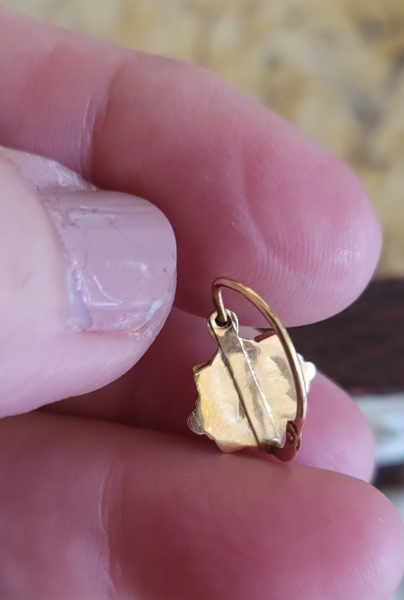 Belle Epoque Dormeuses Boucles d'Oreilles En Or 18ct -photo-4