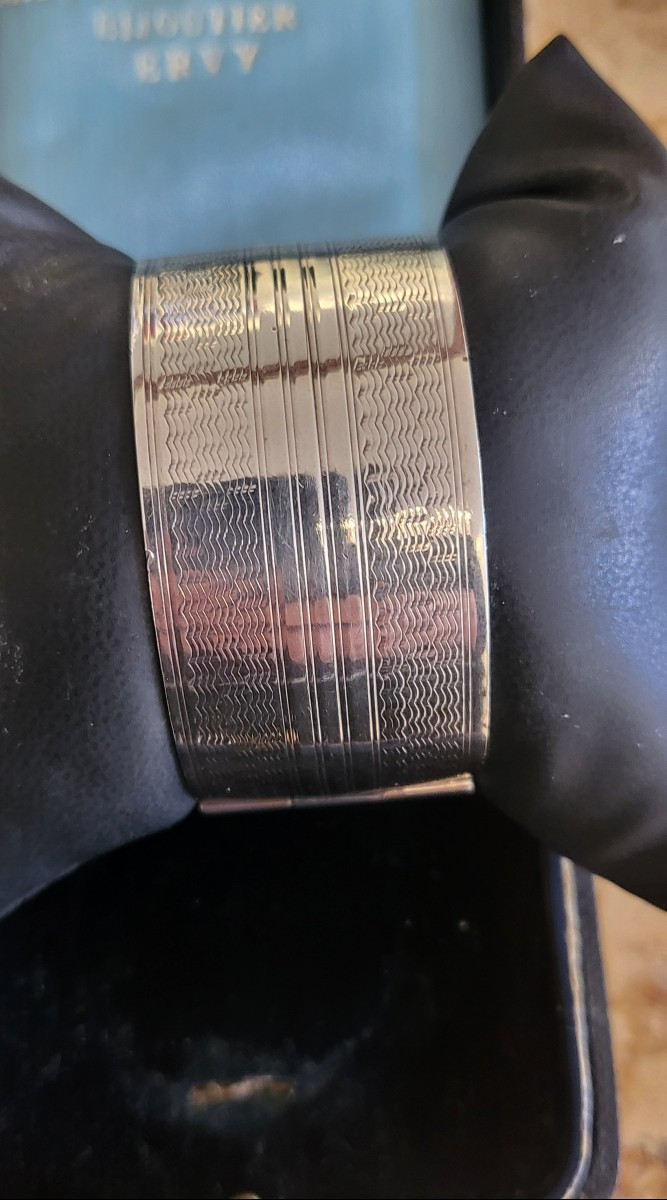 Art Déco -  Manchette/Bracelet en Argent massif pour enfant-photo-1