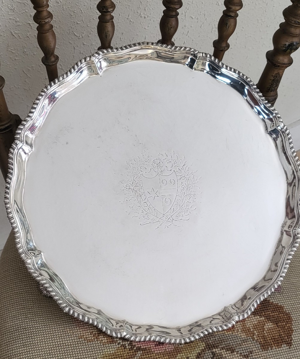 Plateau en Argent daté de 1771, Ebenezer Coker 