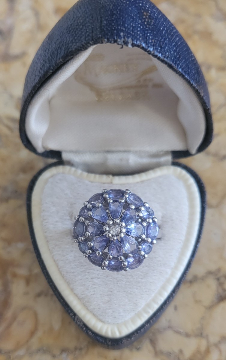 Tanzanite  "cocktail " Ring In Silver 