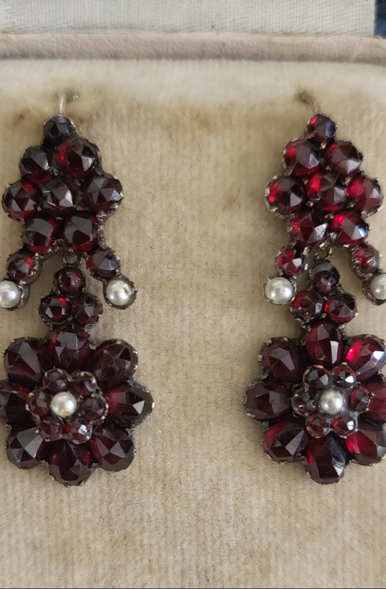Garnet Earrings - Napoleon 111-photo-2