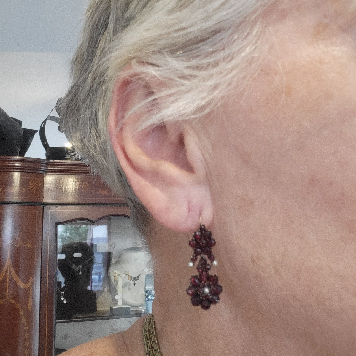 Garnet Earrings - Napoleon 111-photo-3
