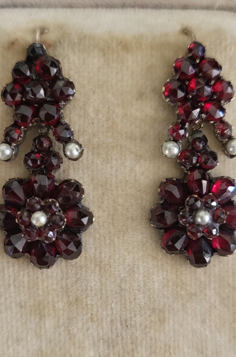 Garnet Earrings - Napoleon 111-photo-1