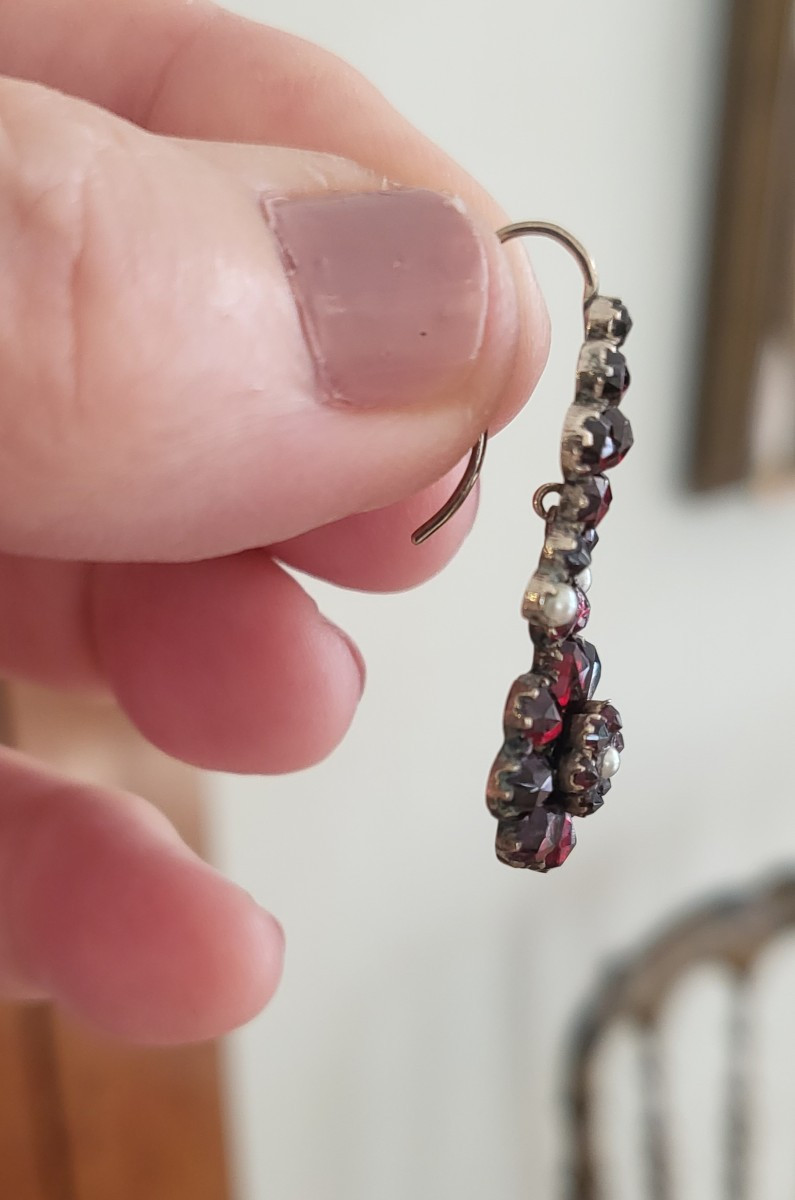 Garnet Earrings - Napoleon 111-photo-4