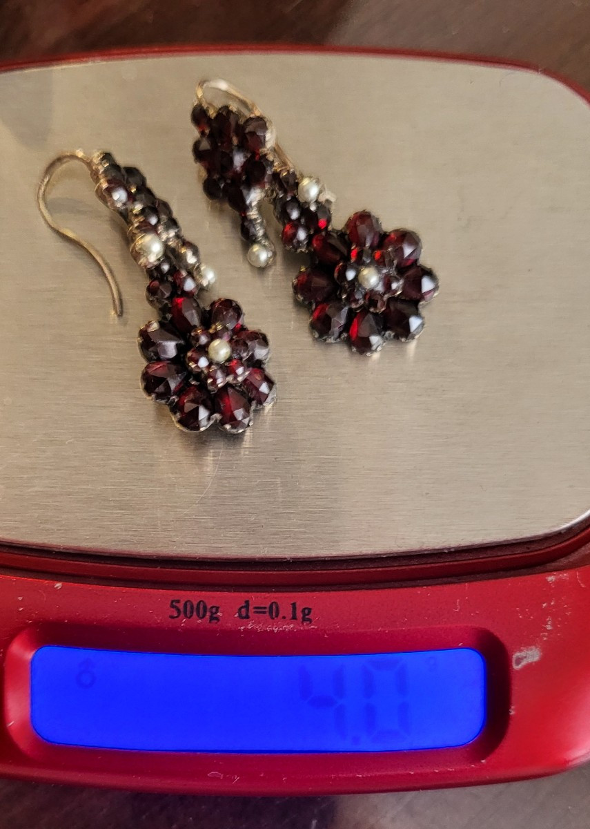 Garnet Earrings - Napoleon 111-photo-7