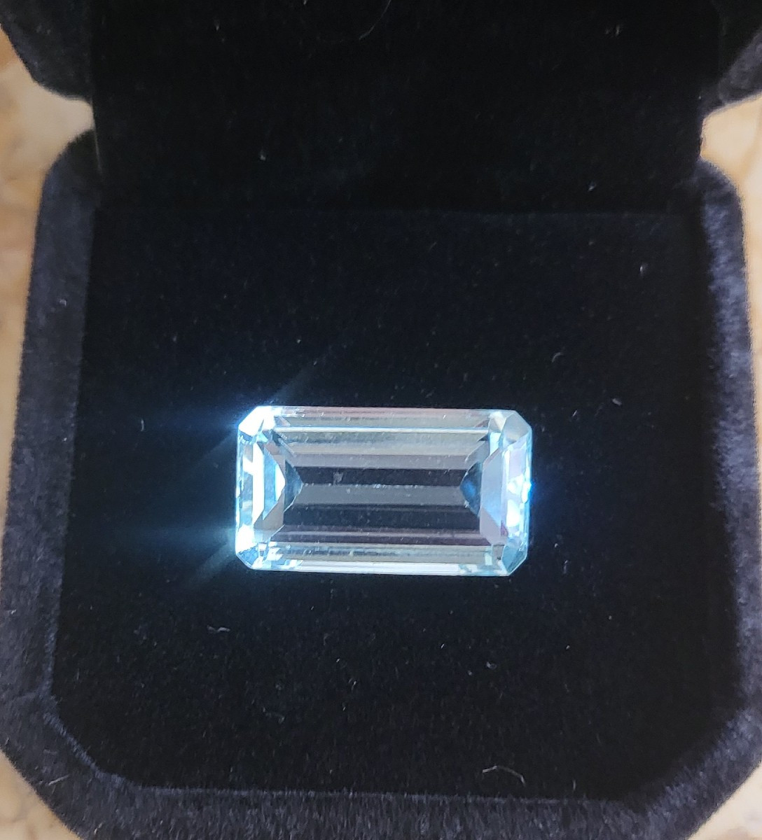 Pierre Aigue-Marine, Taille Émeraude,d'environ 6.5ct -photo-7