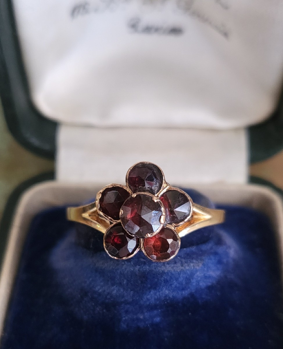 Grenats de Perpignan Bague Napoléon 111