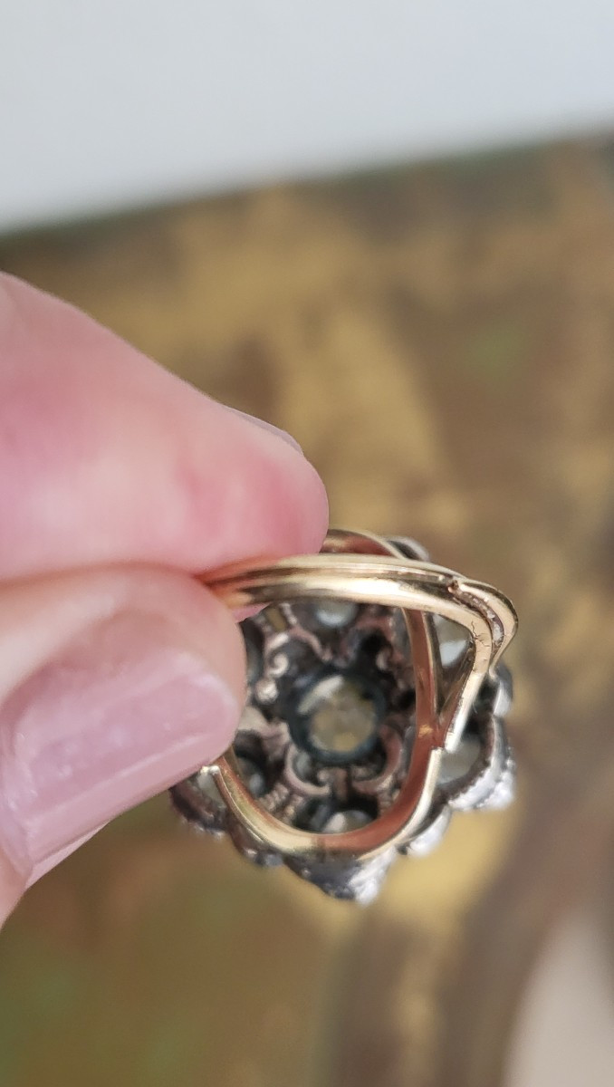 Bague "Cocktail "  avec Saphirs, Rubis en Or et Argent-photo-5
