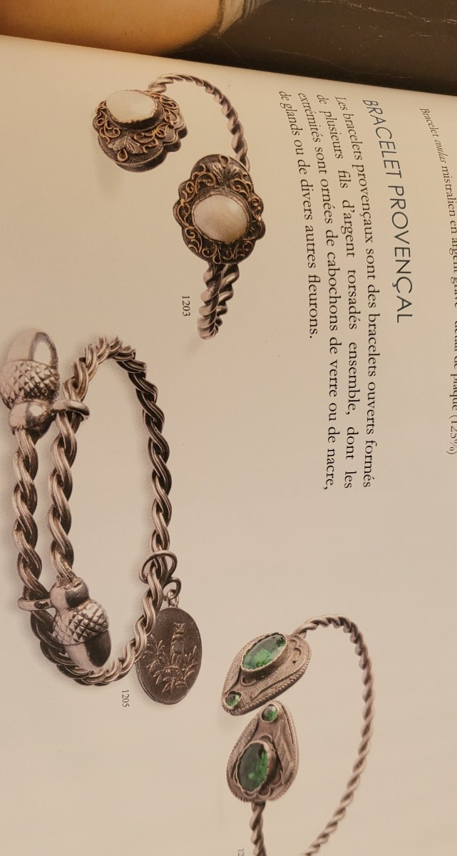 Un Bracelet Régional Provençal Français, en Argent et Turquoise -photo-5