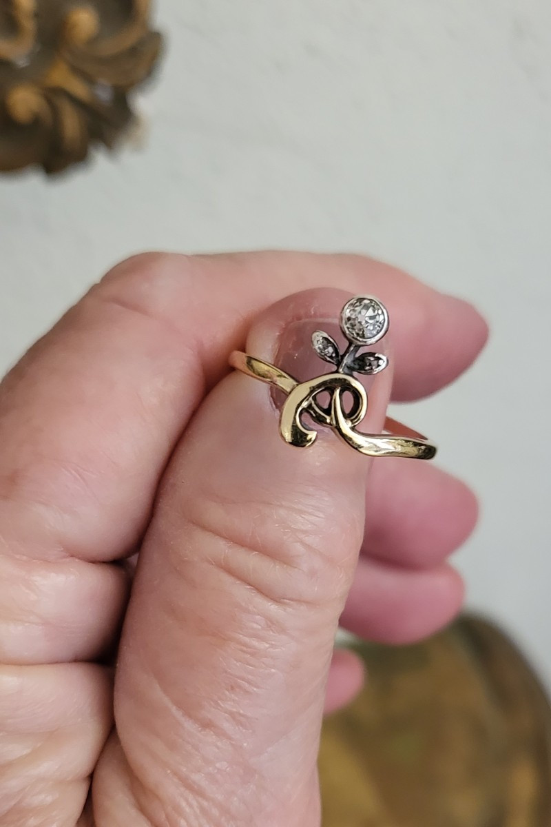 Art Nouveau Tiara Ring-photo-3