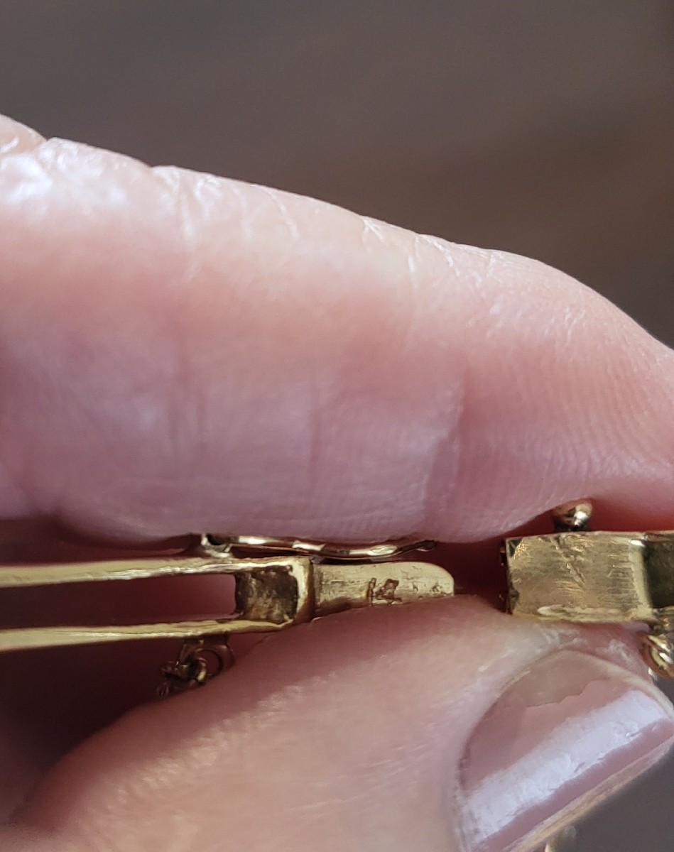 Belle Epoque/edwardian Bangle 14ct Gold  Platinum Bracelet Set With Diamonds, Old European Cut -photo-3