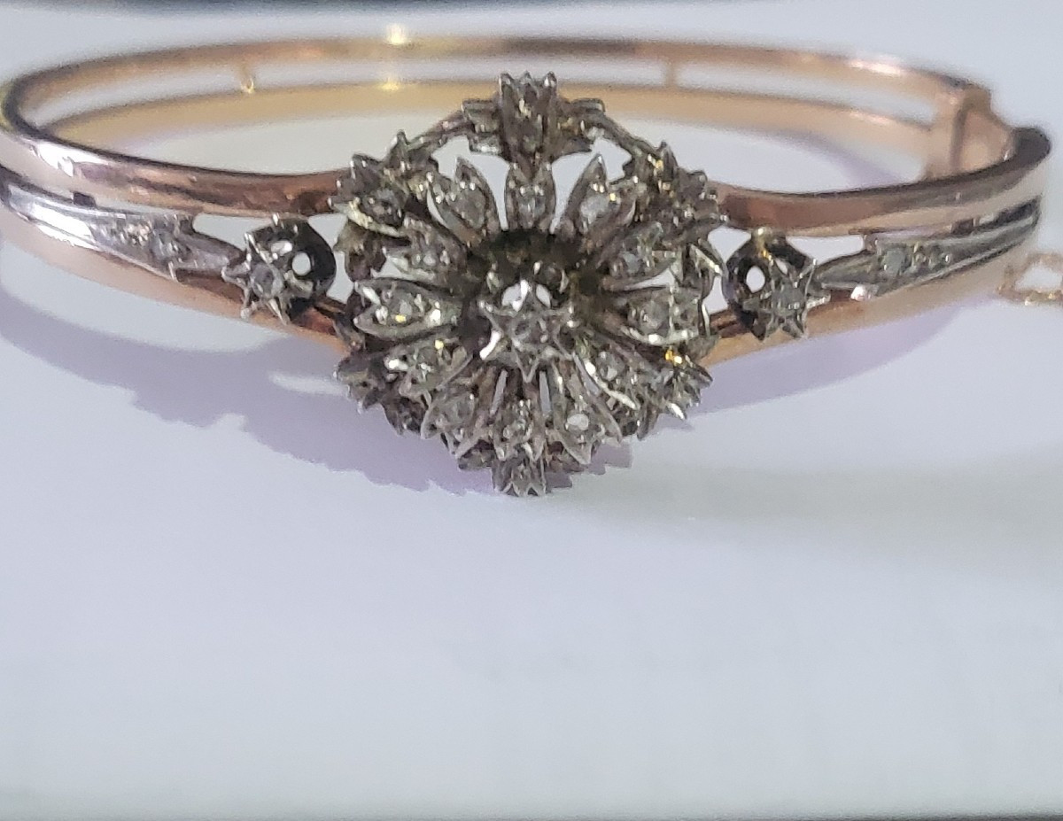 Napoleon 111 Bracelet In 18k Gold Set With Diamonds -photo-3