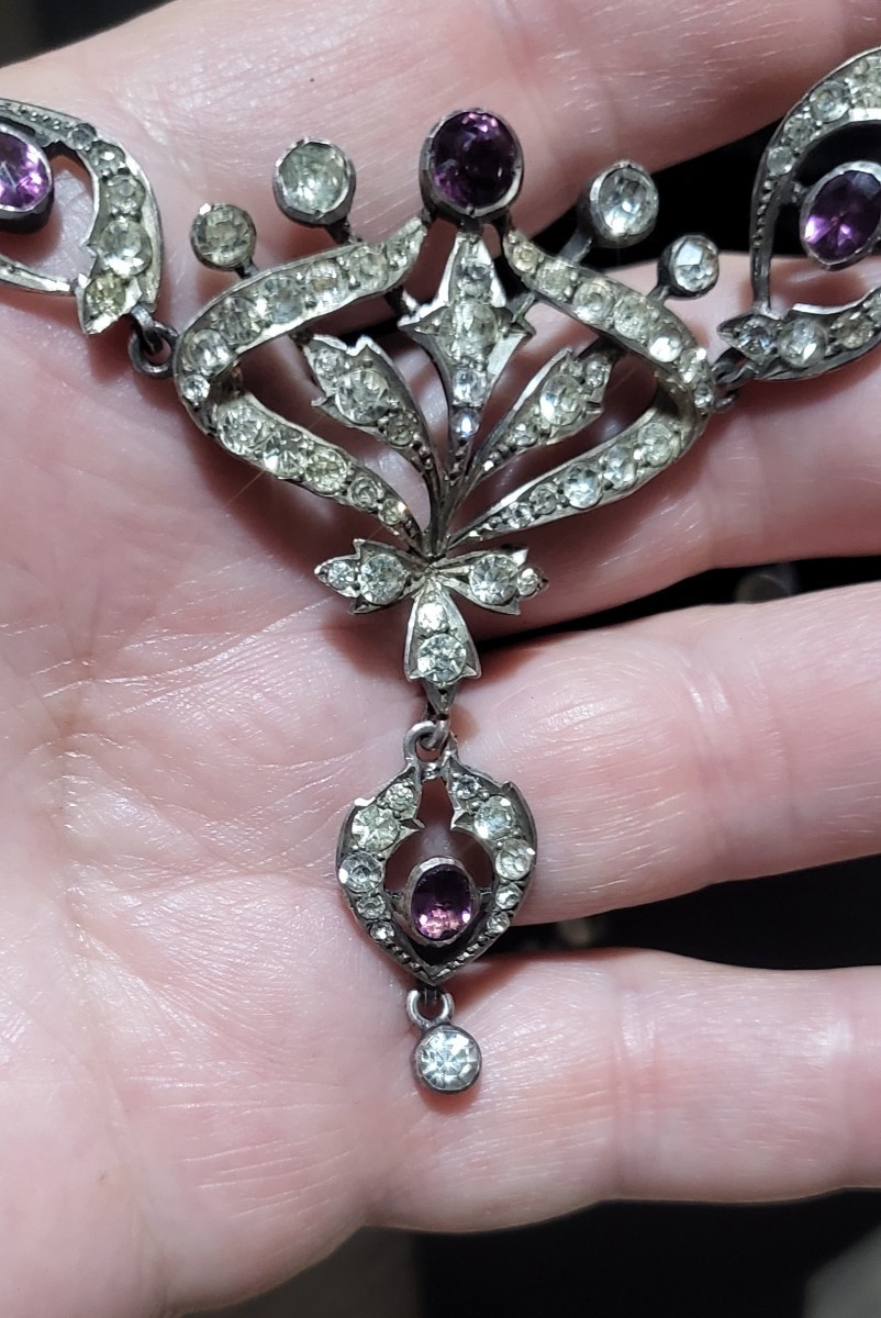 Napoléon 111 Collier/ Ras- de -Cou en Argent -photo-1