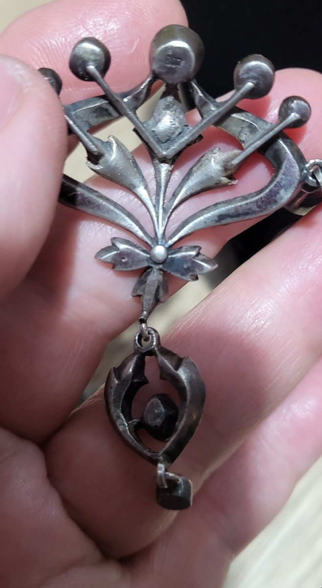 Napoléon 111 Collier/ Ras- de -Cou en Argent -photo-2