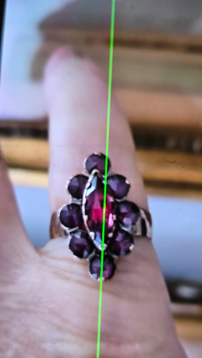 Grenats de Perpignan - Bague en Or 18ct -photo-2