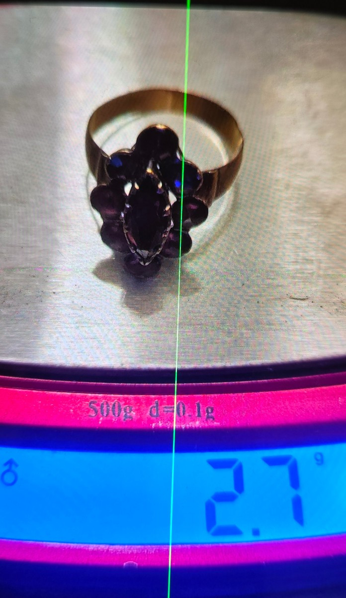 Grenats de Perpignan - Bague en Or 18ct -photo-1