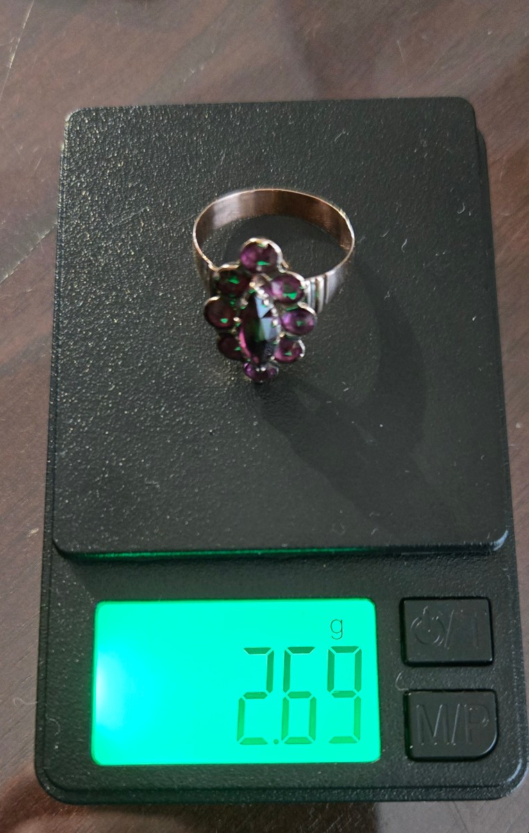 Perpignan Garnet  18ct Gold Ring - Napoléon 111-photo-8