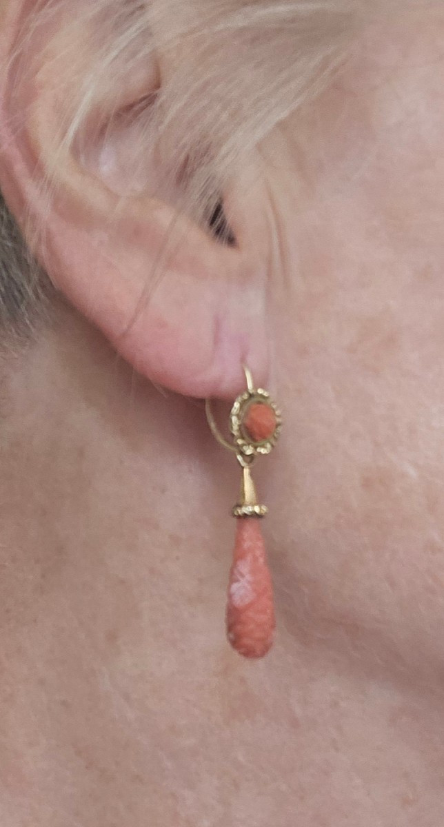 Very Old Pair Of Georgian Earrings -photo-6