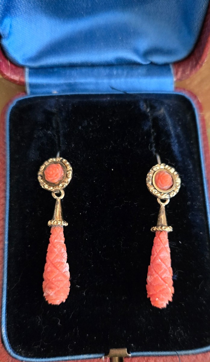 Very Old Pair Of Georgian Earrings -photo-8