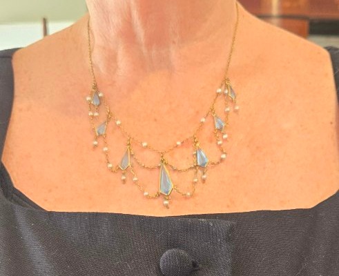 Antique Swag/festoon Necklace -photo-2