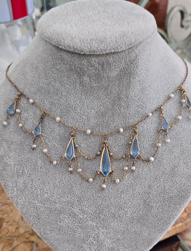 Antique Swag/festoon Necklace -photo-3
