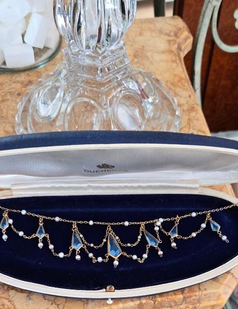 Antique Swag/festoon Necklace -photo-4