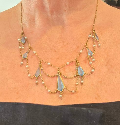 Antique Swag/festoon Necklace -photo-3