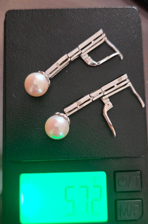Art Déco - paire de Boucles d'oreilles en Onyx, Diamants en Or Blanc -photo-2