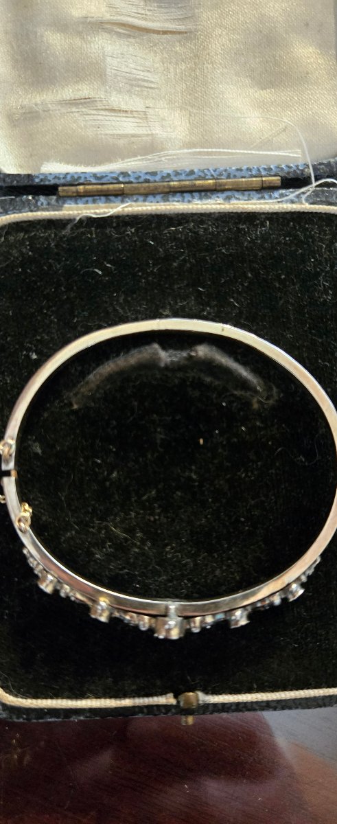 Austro-Hongrois Bracelet rigide en Argent orné de motifs de "Têtes de Moretti "-photo-6
