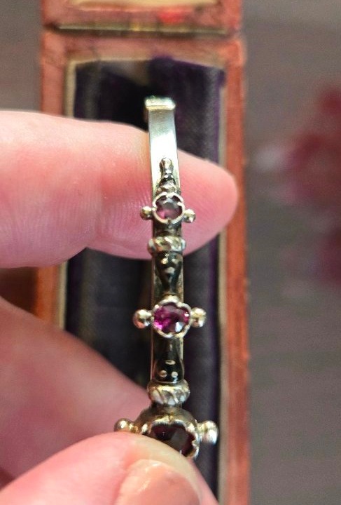 Austro-Hongrois Bracelet rigide en Argent orné de motifs de "Têtes de Moretti "-photo-5